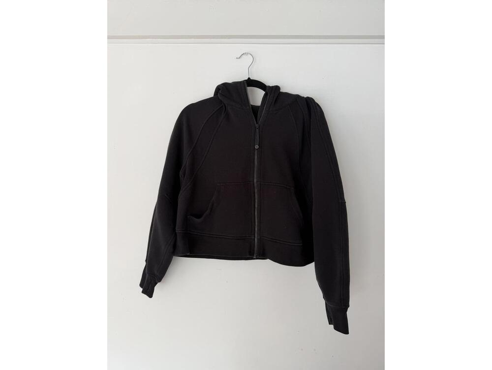 Lululemon Black Zip-Up scuba Hoodie Sweatshirt m/l